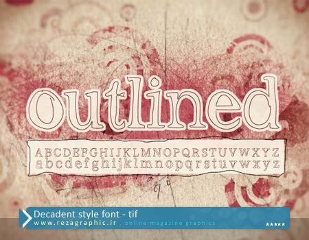 فونت انگلیسی - Decadent style font | رضاگرافیک